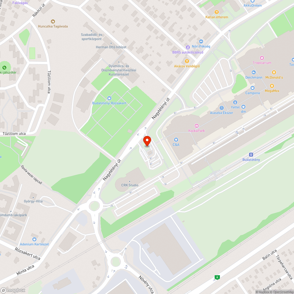 Nem létező vonatcsatlakozás bejelentés helye