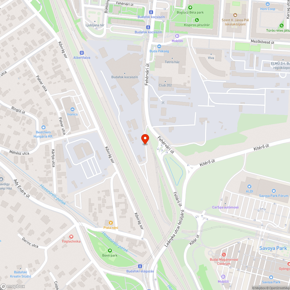 Kidőlt fa bejelentés helye