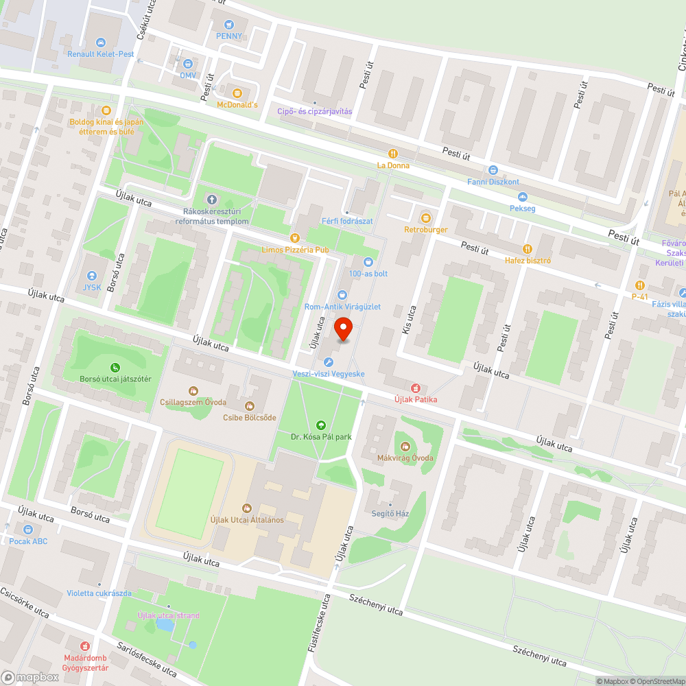 Veszèlyes fa bejelentés helye