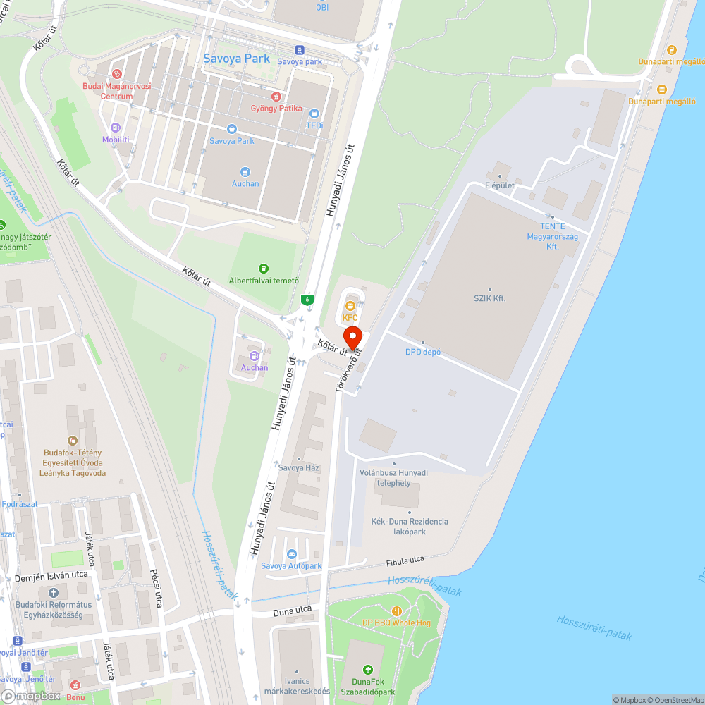 Kidöntött tábla bejelentés helye