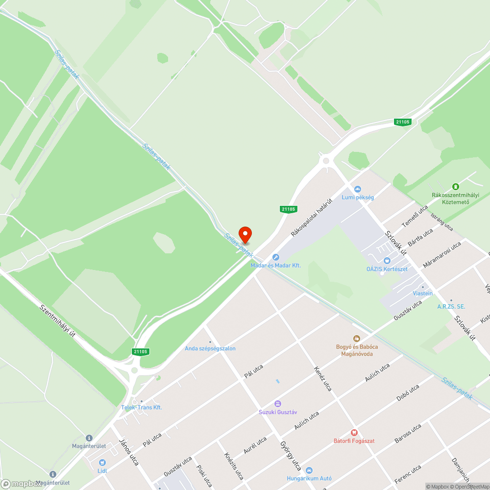 Szemét bejelentés helye