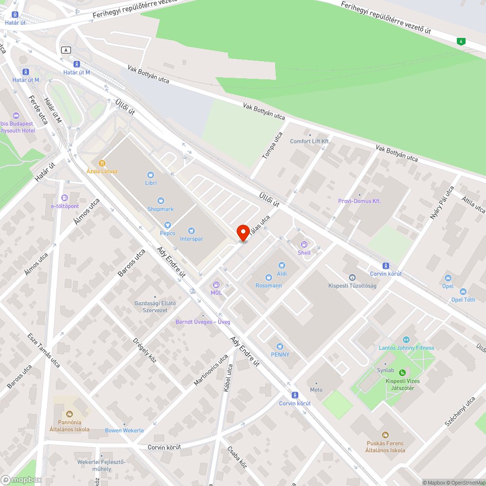 Szemét bejelentés helye