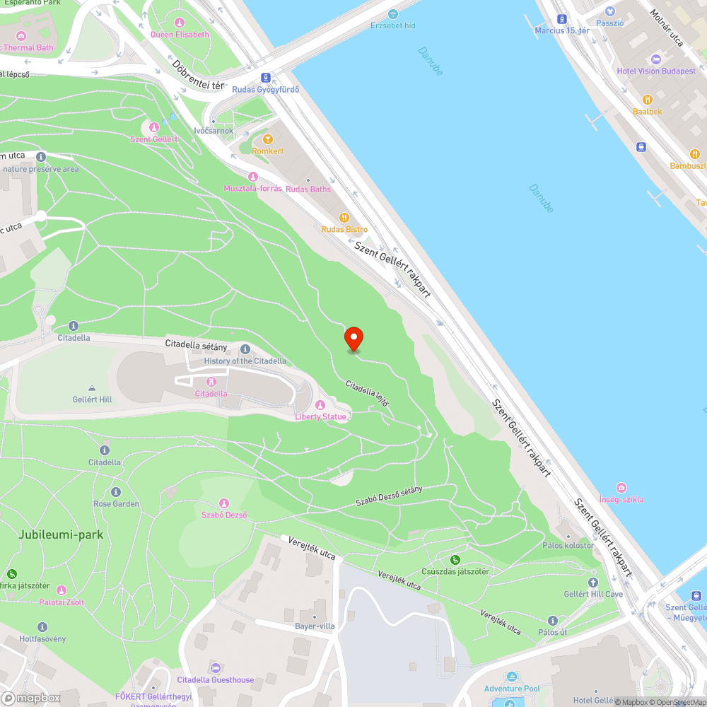 Kidőlt fa a Gellért-hegy oldalában bejelentés helye