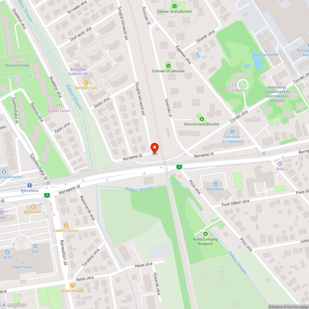 Szétszórt szemét bejelentés helye