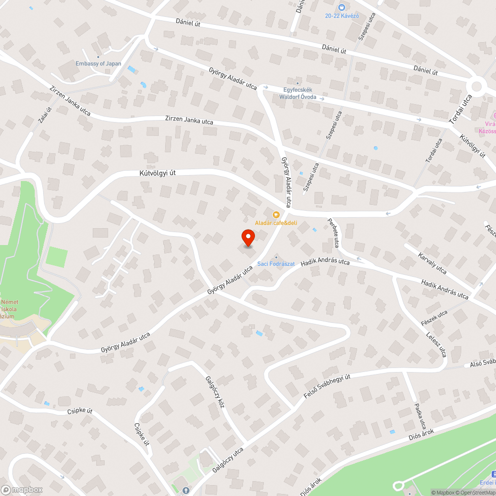 Leszakadt faágak a járdán bejelentés helye