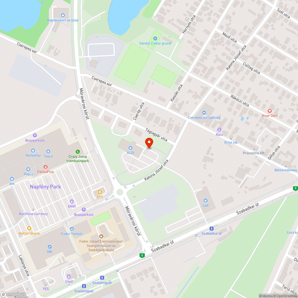 Kiszáradt fa bejelentés helye