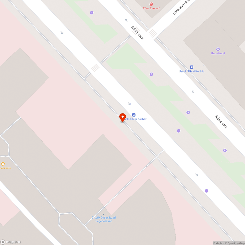 Balesetveszélyes megálló és kórházi pihenő bejelentés helye