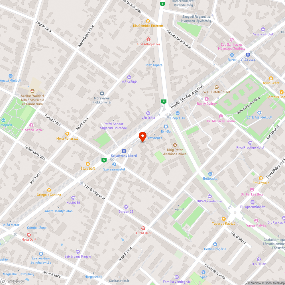 Megsérült távközlési elosztó bejelentés helye