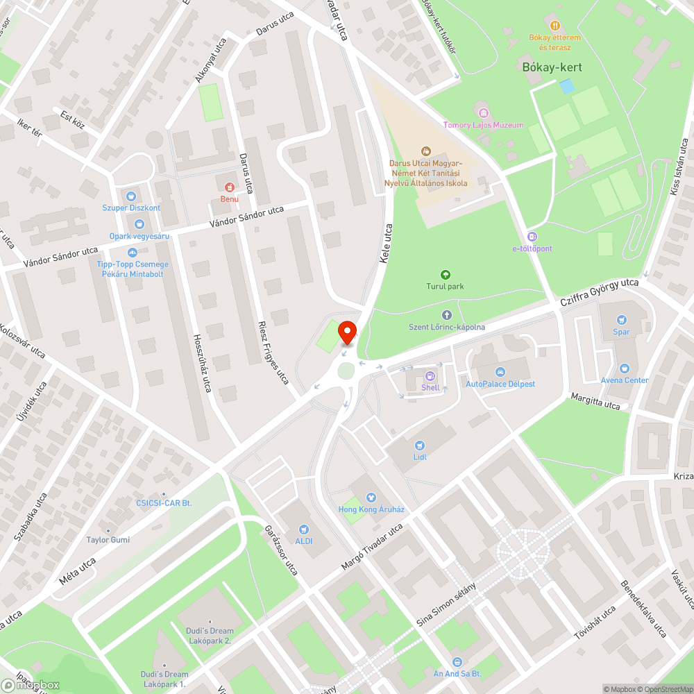 Megsüllyedt, hosszan repedt út bejelentés helye