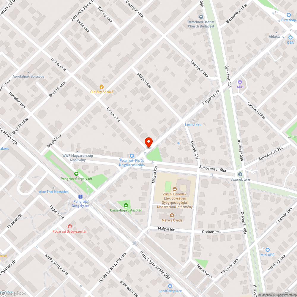 Eldugult esővíz-nyelő bejelentés helye