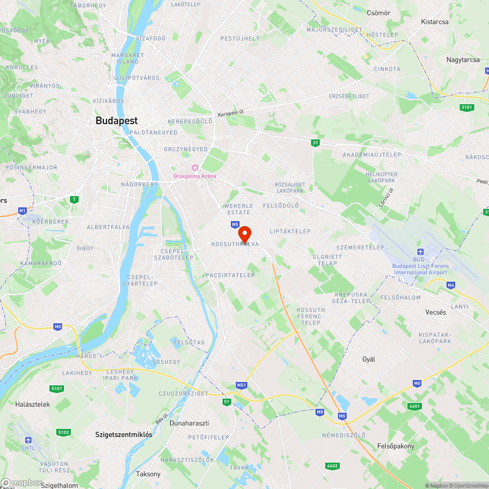 Elhagyott autó bejelentés helye