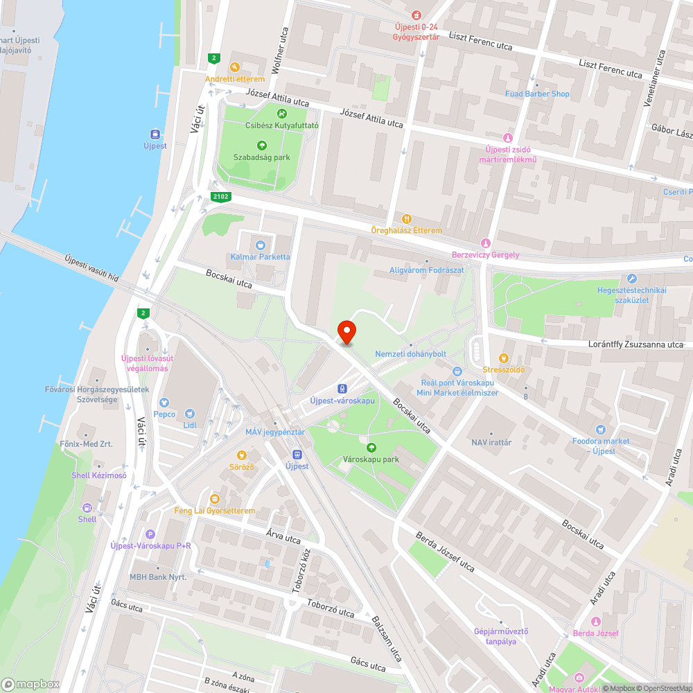 Elhagyott autó bejelentés helye