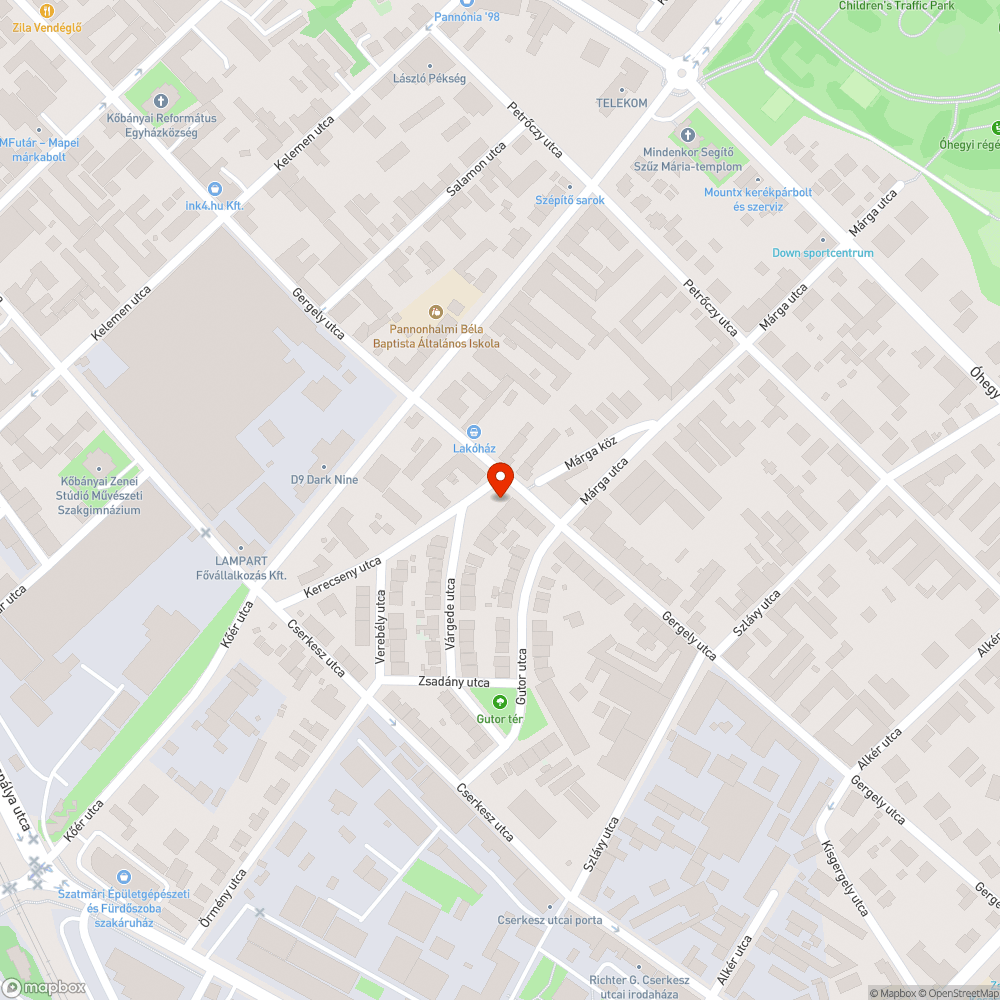 Roncs autó bejelentés helye