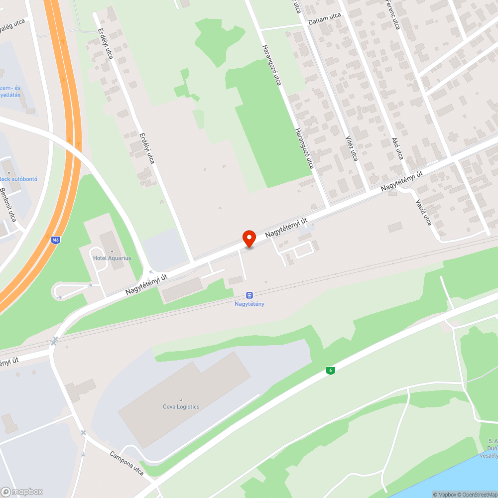 Úthiba bejelentés helye