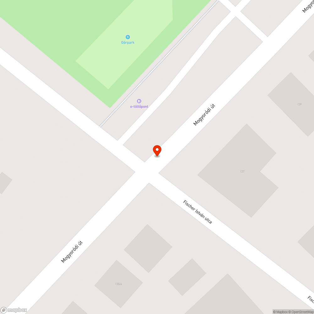 Kátyú a Mogyoródi úton bejelentés helye