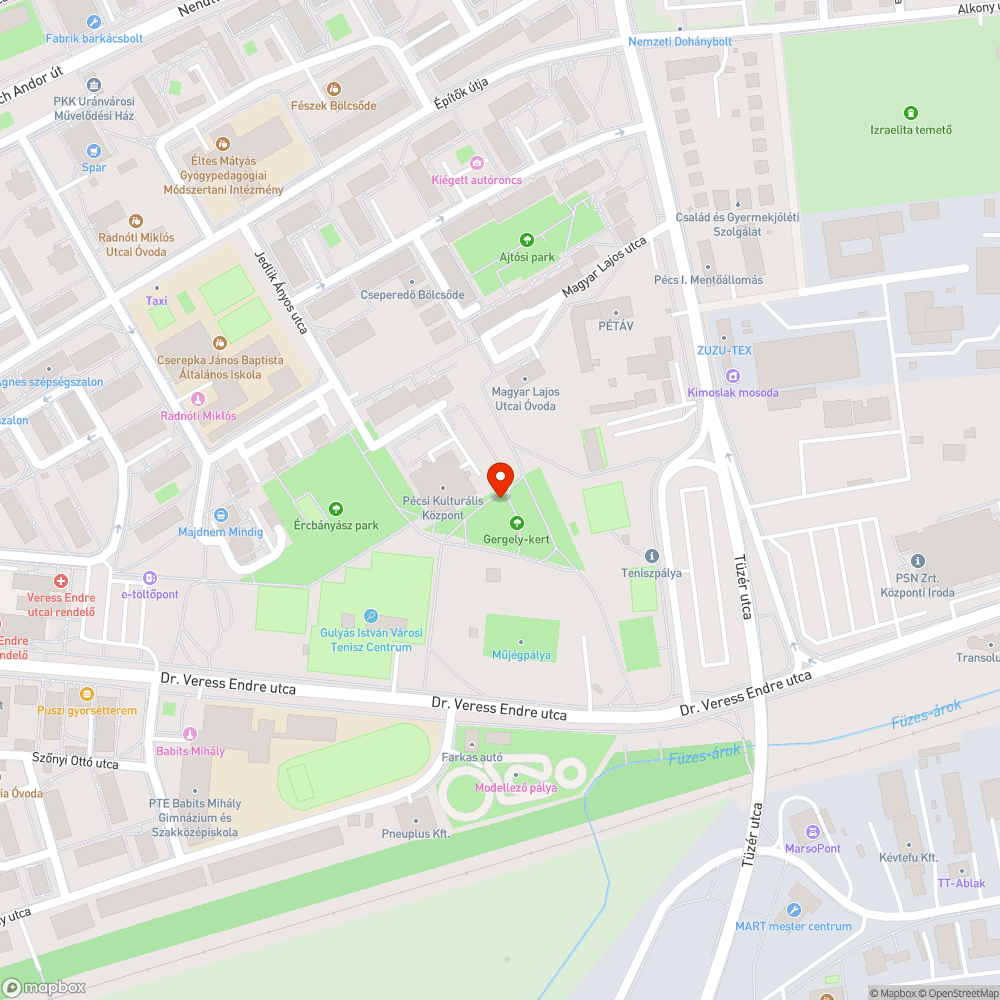 Széttört pad bejelentés helye