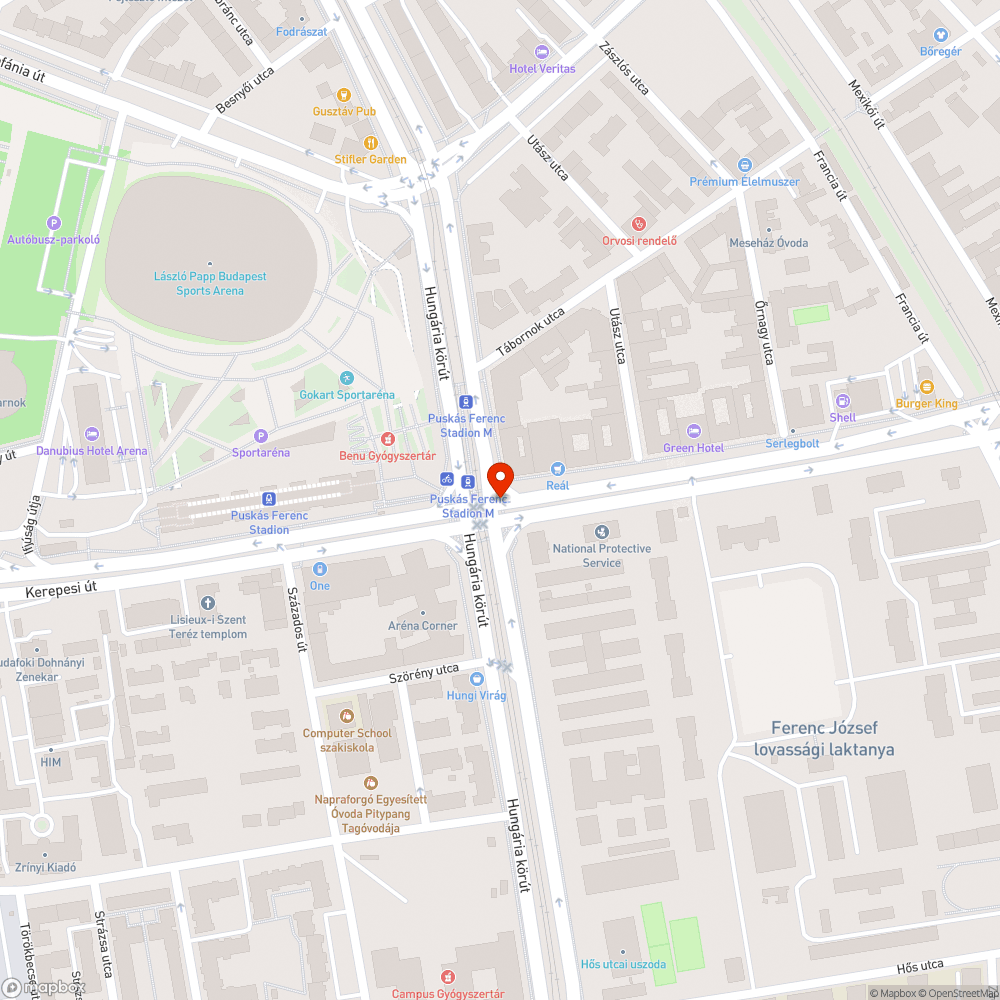 Megsüllyedt aszfalt bejelentés helye