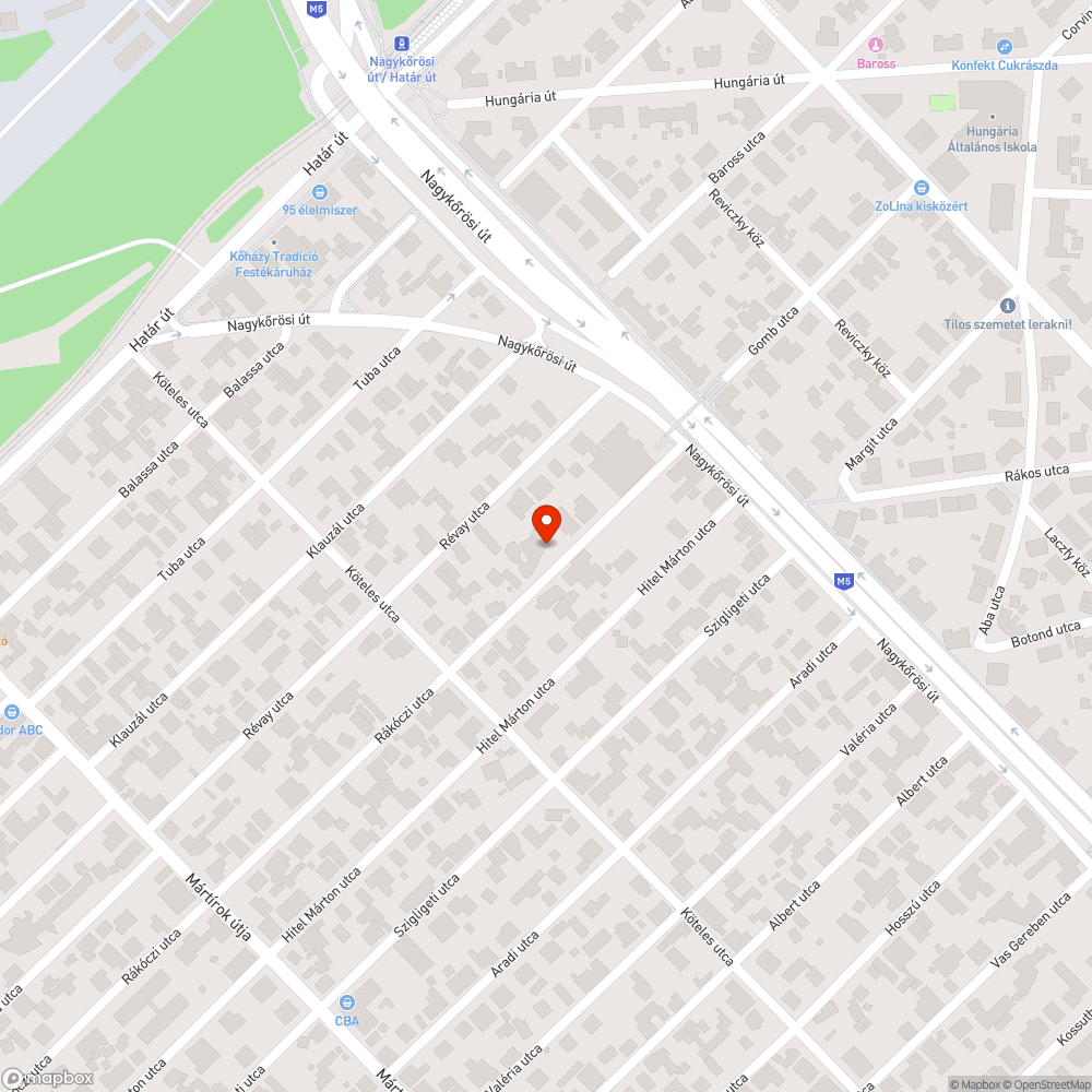 Túlméretes fekvőrendőr Pesterzsébet Rákóczi utca bejelentés helye