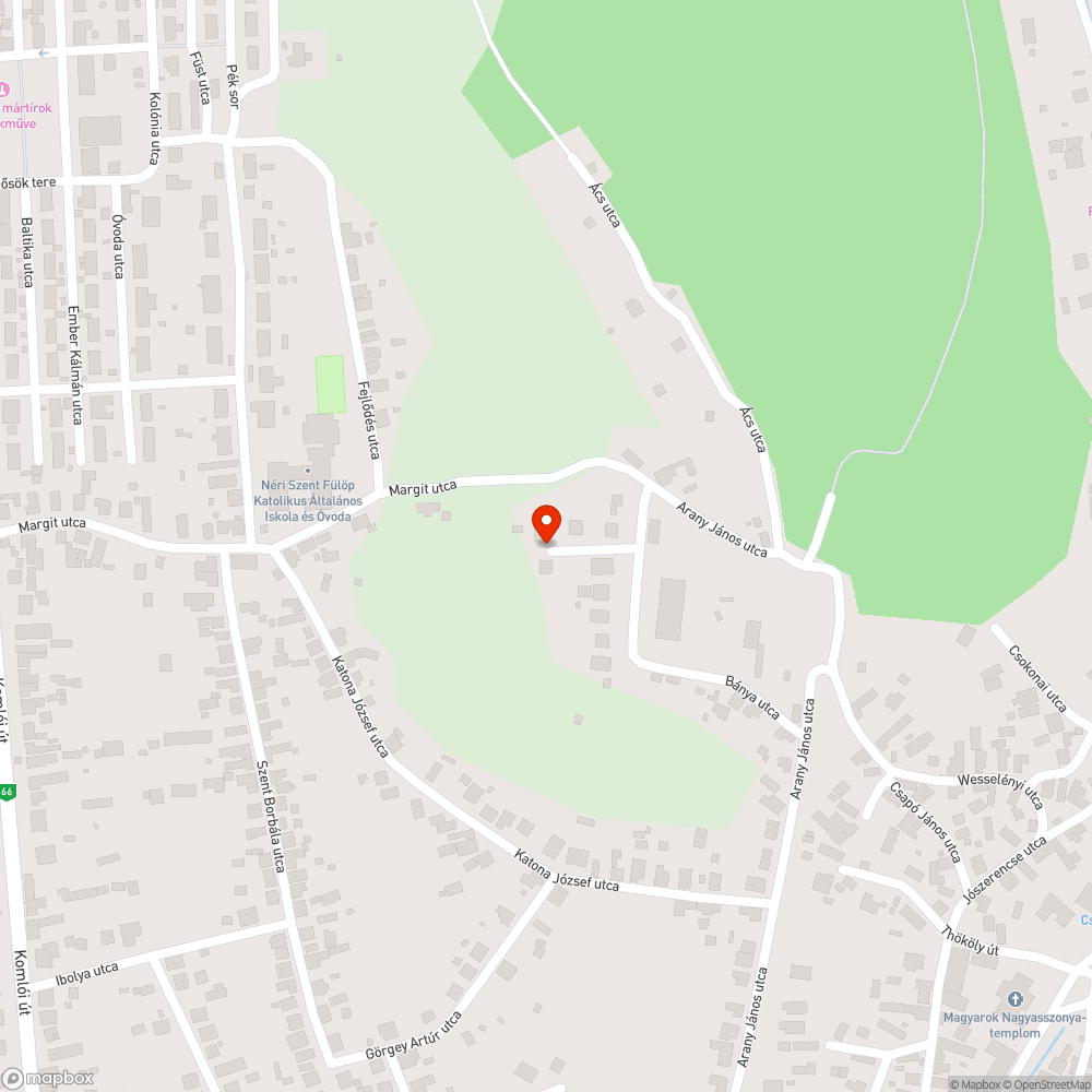 Kátyúk bejelentés helye