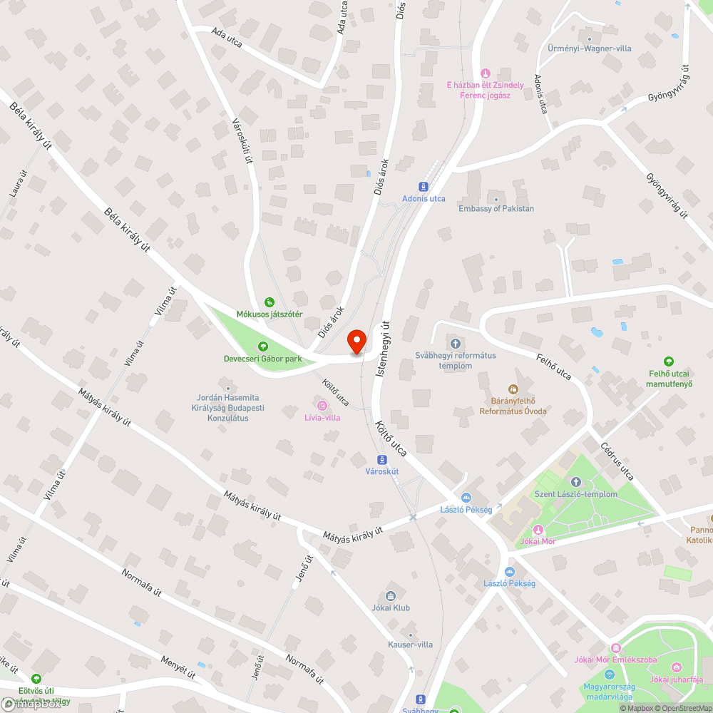 Magasságkorlátozó kapu bejelentés helye