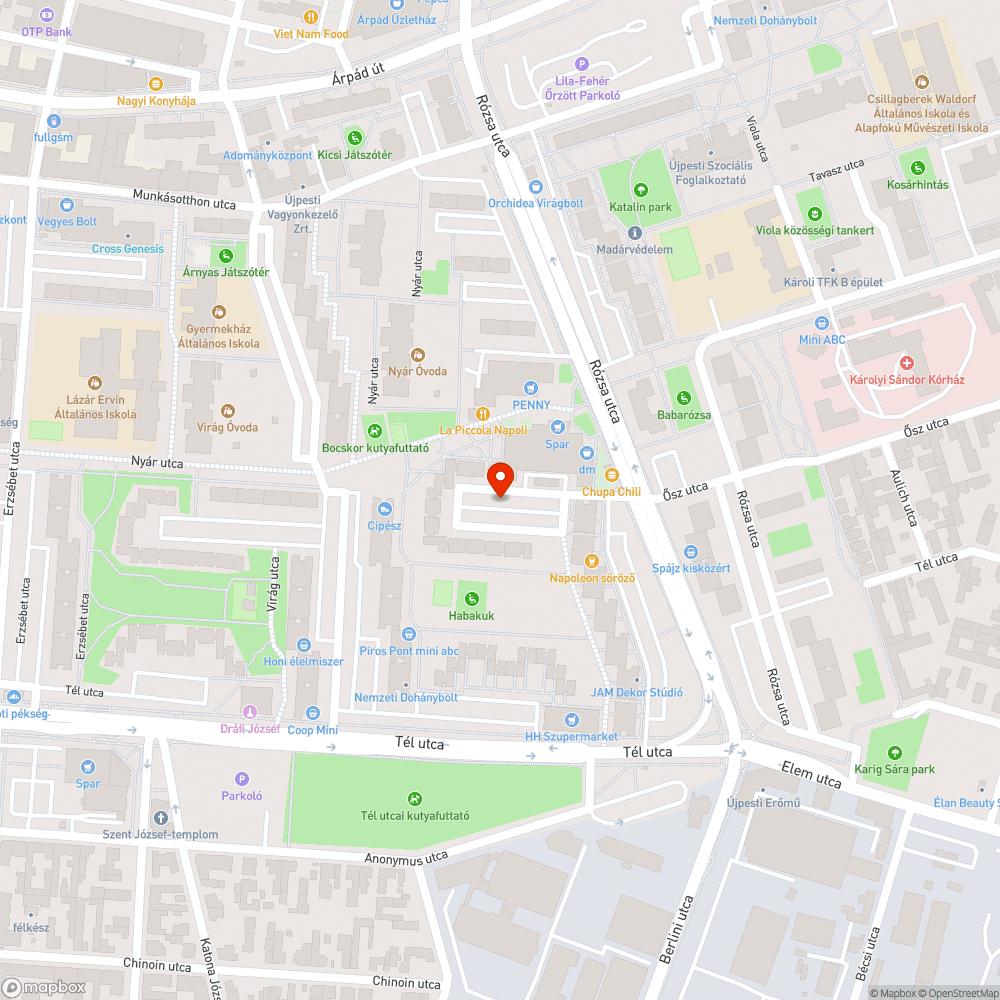 Parkolás bejelentés helye