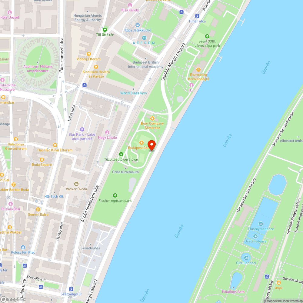 A Budapest Garden melletti kerékpárút takarítása időszerű bejelentés helye