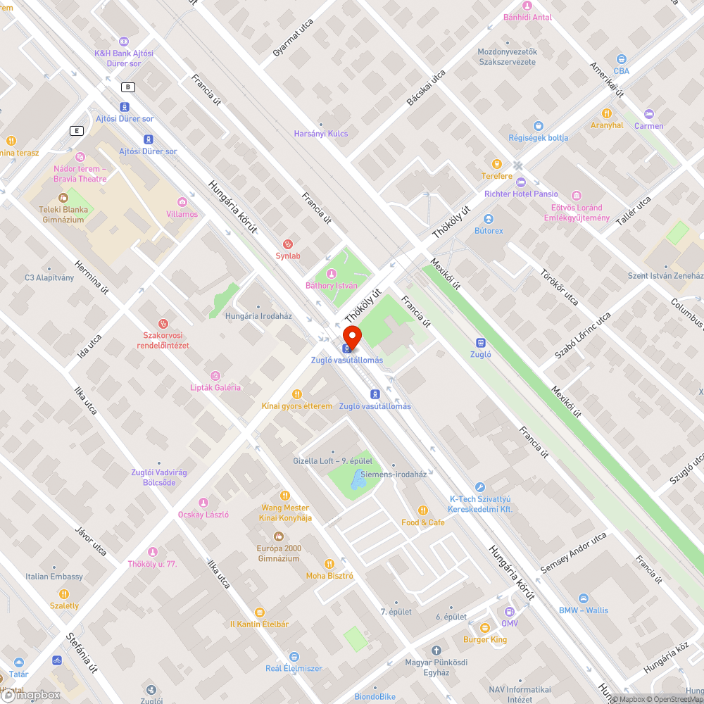 Koszos, ragacsos megálló bejelentés helye