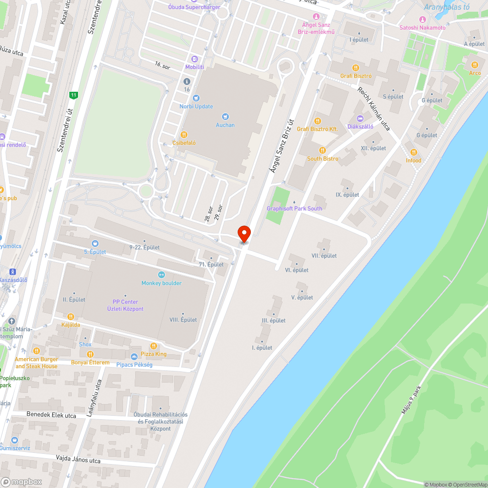 Kiégett gyalogoslámpa (zöld) bejelentés helye