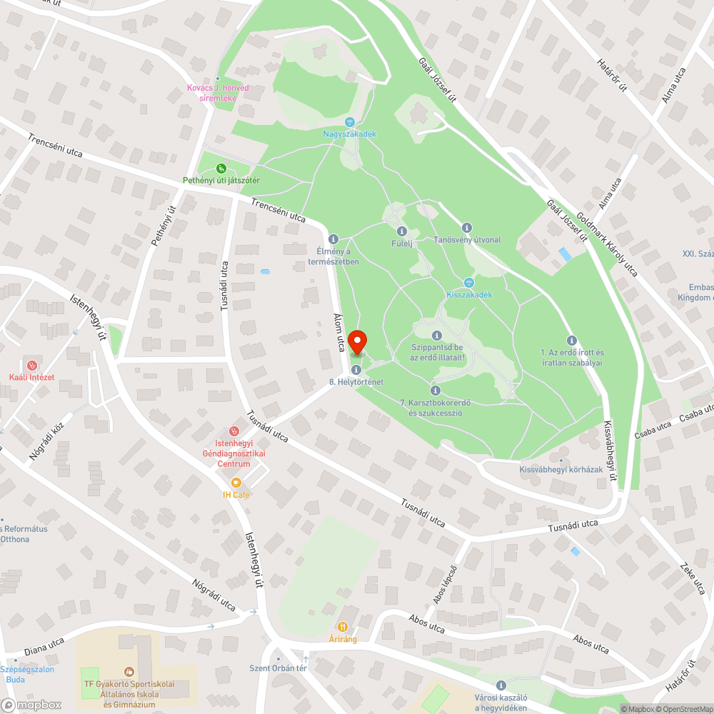 Tanösvény bejelentés helye