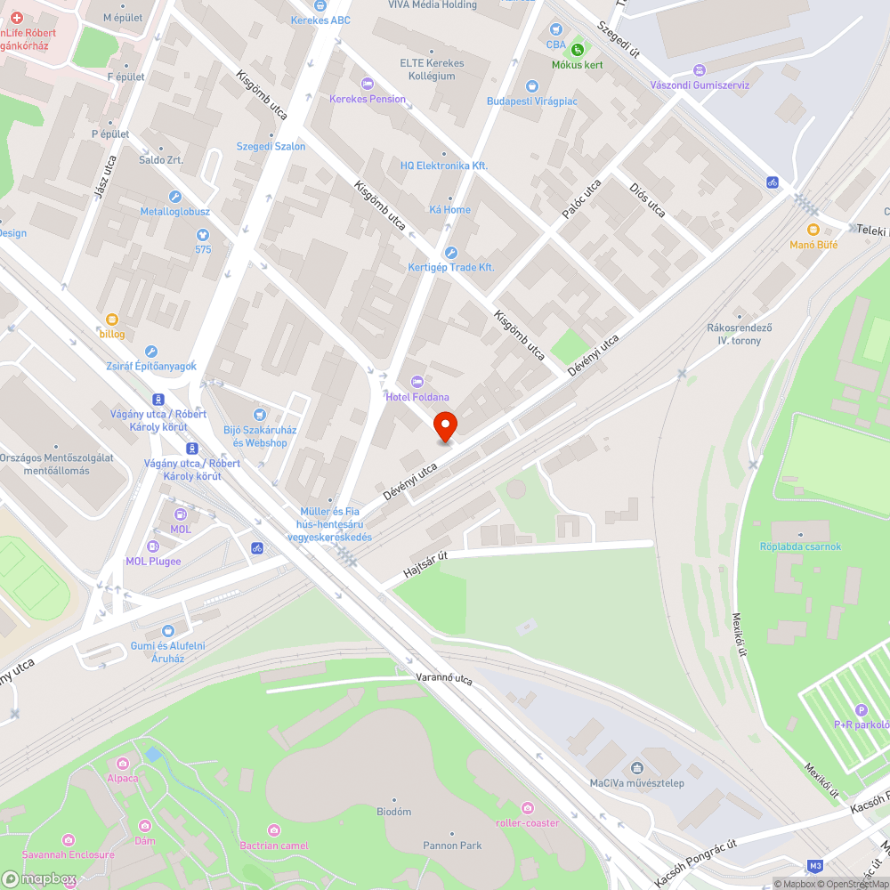 Lezárt járda bejelentés helye