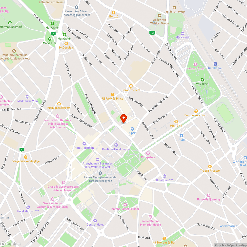 Nem működő közvilágítás a Centrum Áruház mögött bejelentés helye