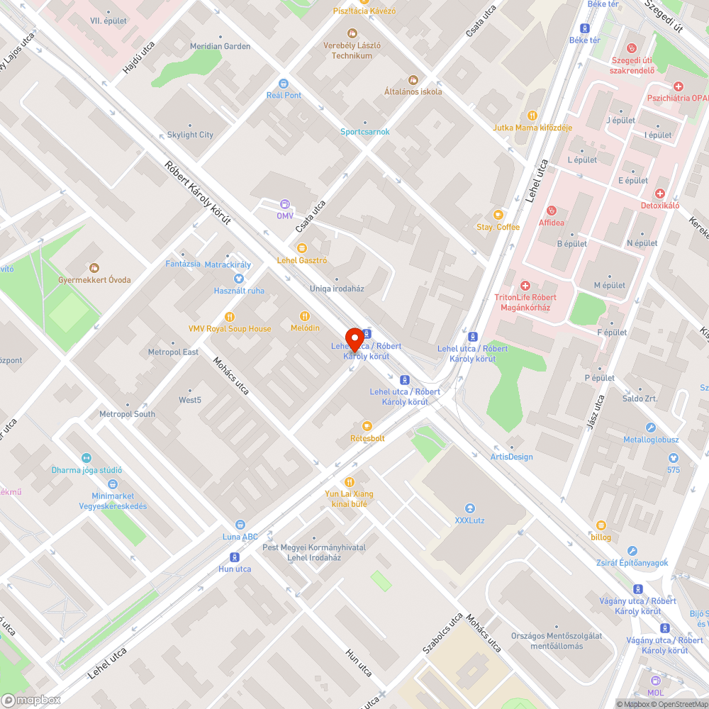 Leparkolt utca sarok bejelentés helye