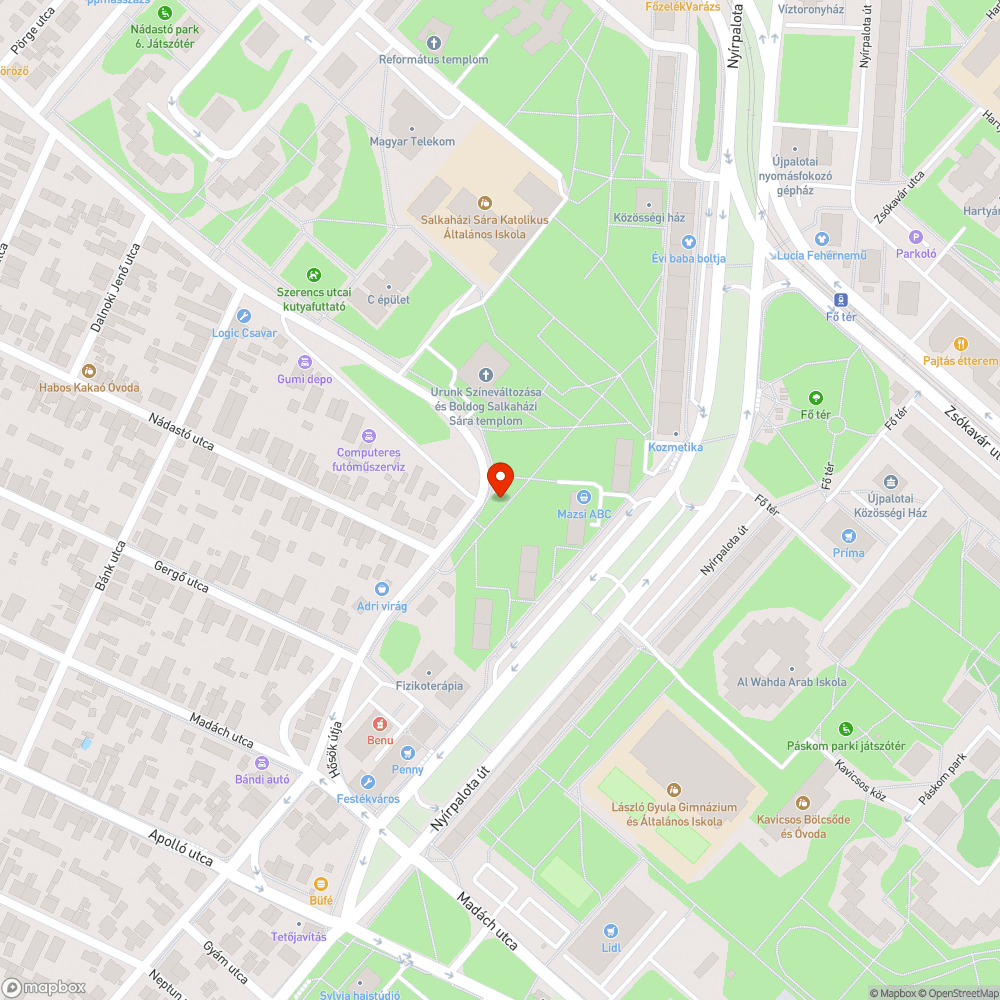 Nyitva hagyott FŐTÁV gödör bejelentés helye