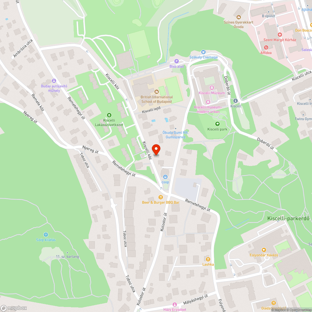 Kátyú bejelentés helye