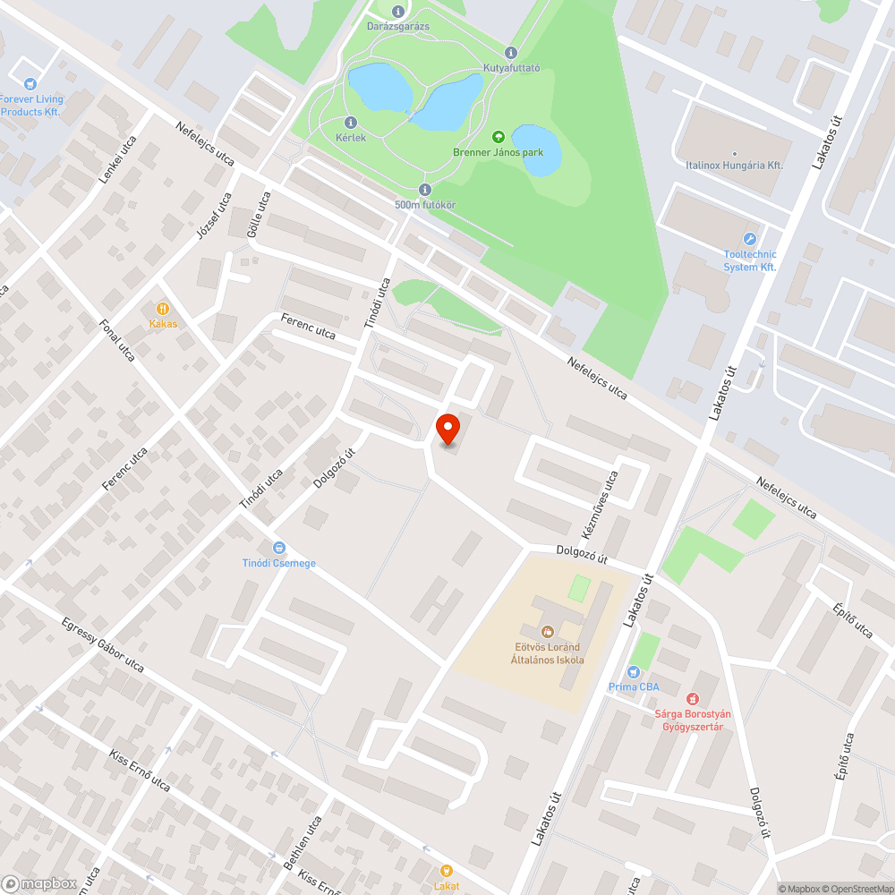 Sérült rendezőszekrény bejelentés helye