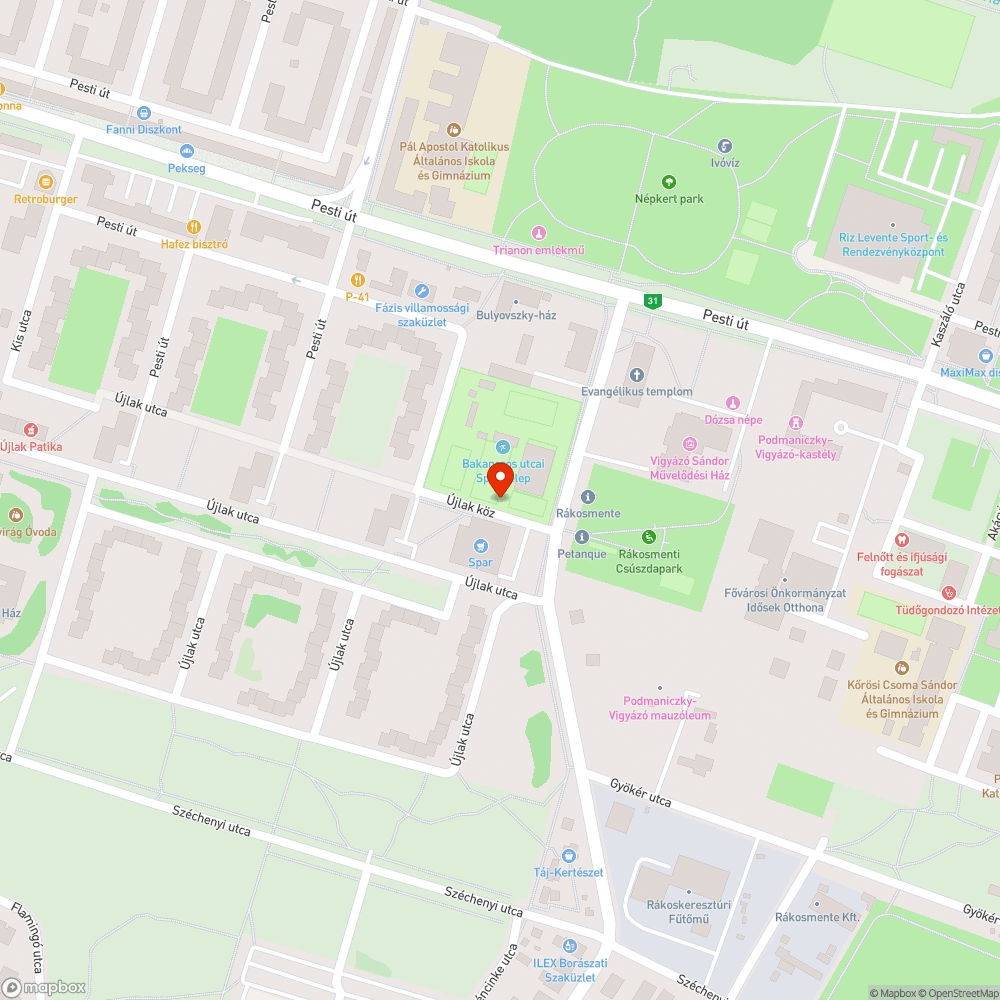 Hiányzó bokrok bejelentés helye