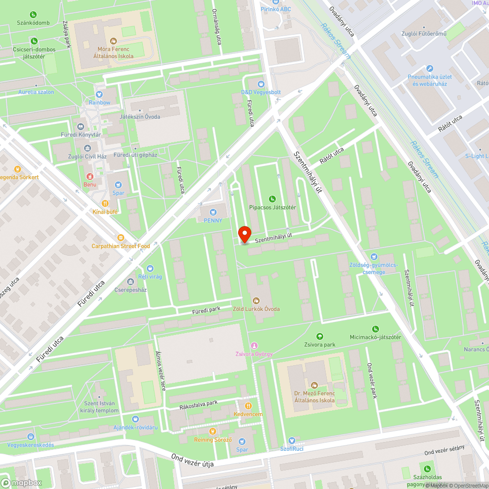 Nagyobb méretű kátyú bejelentés helye