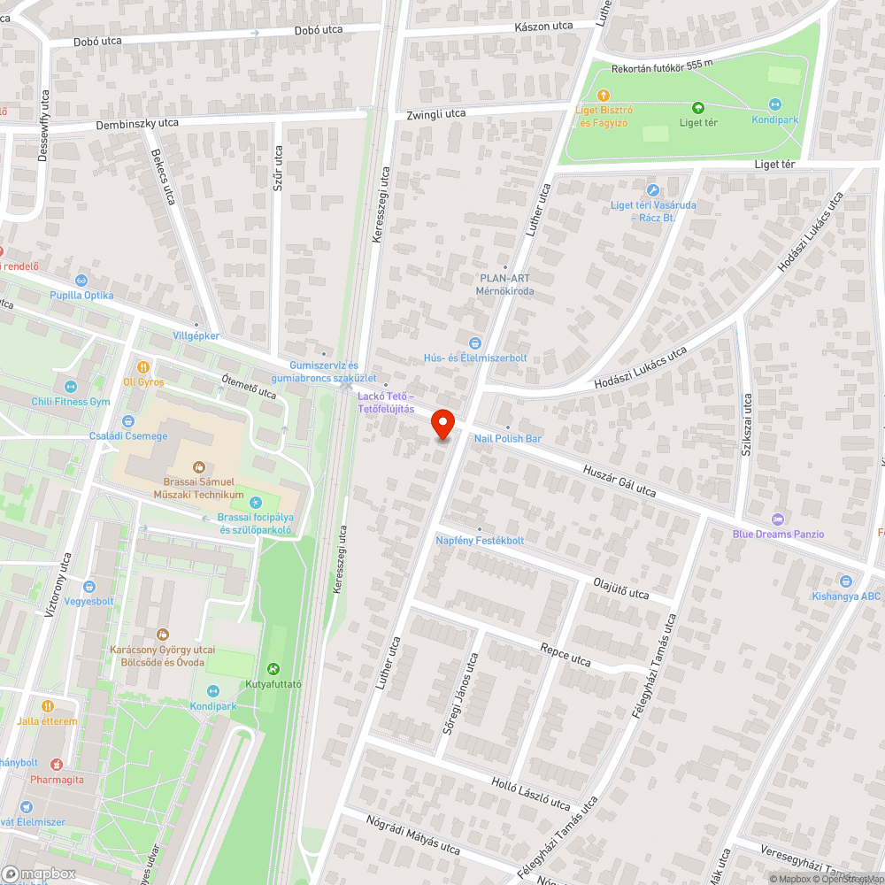 Láthatatlan gyalogos bejelentés helye