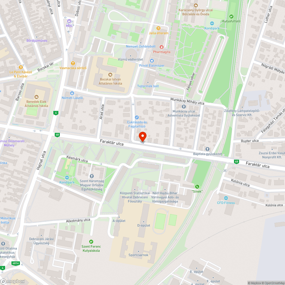 Hibás lámpafej bejelentés helye