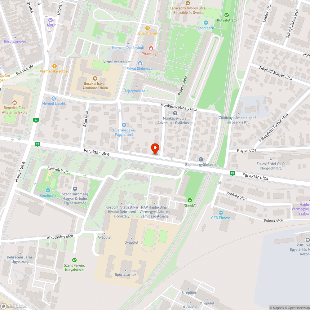 Hibás lámpafej bejelentés helye