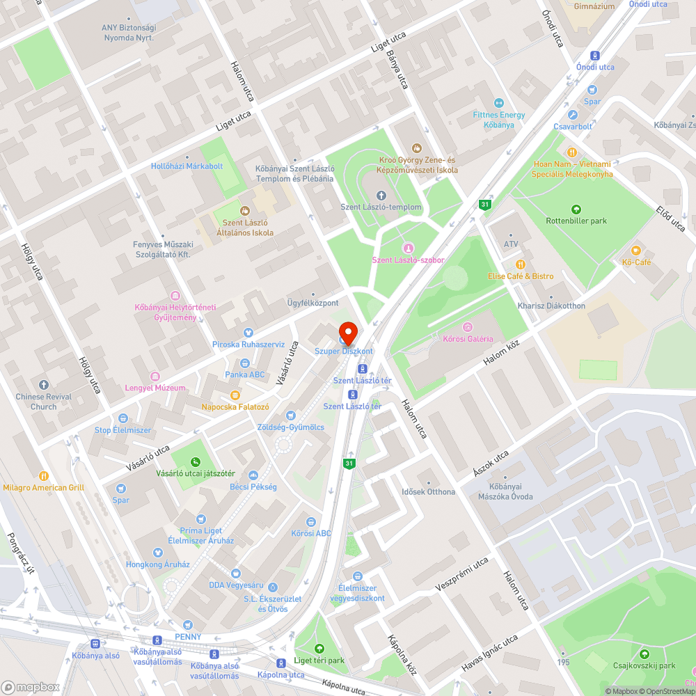 Egy beszakadt vízelvezető bejelentés helye