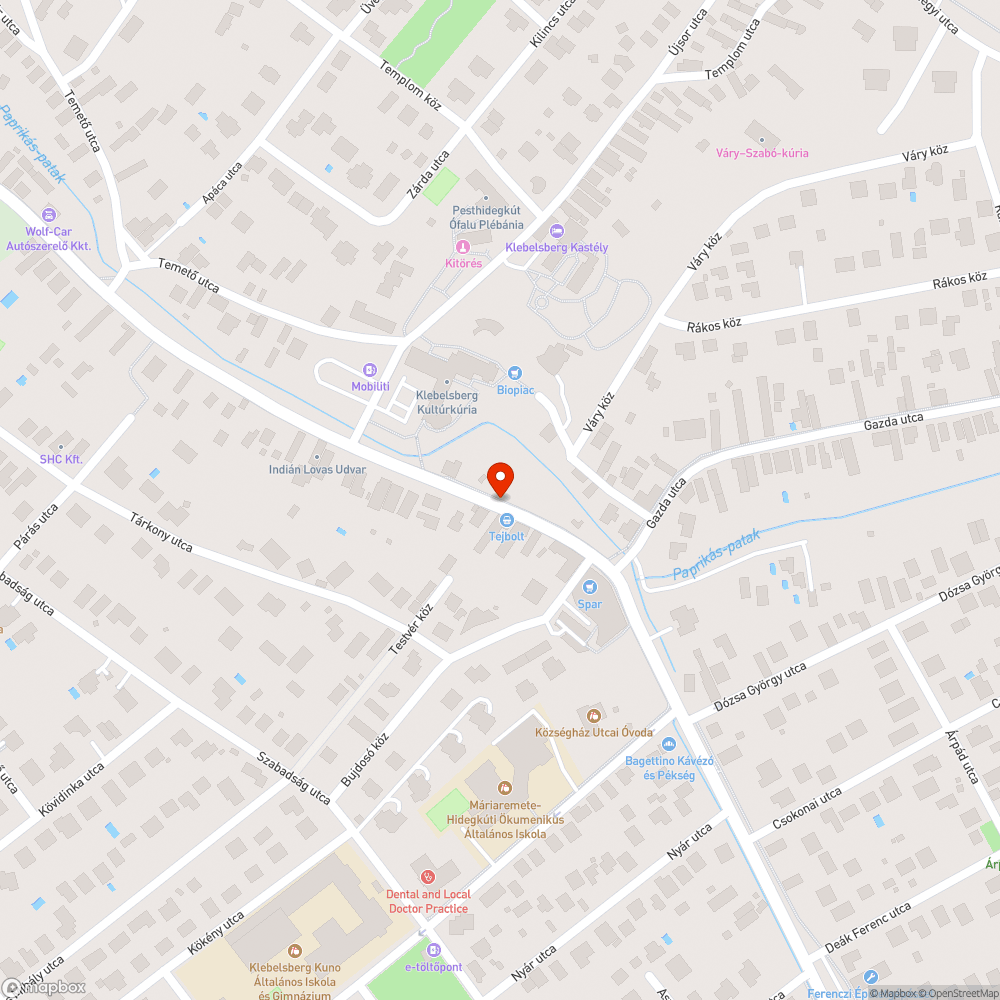 Járdán hagyott roncs bejelentés helye