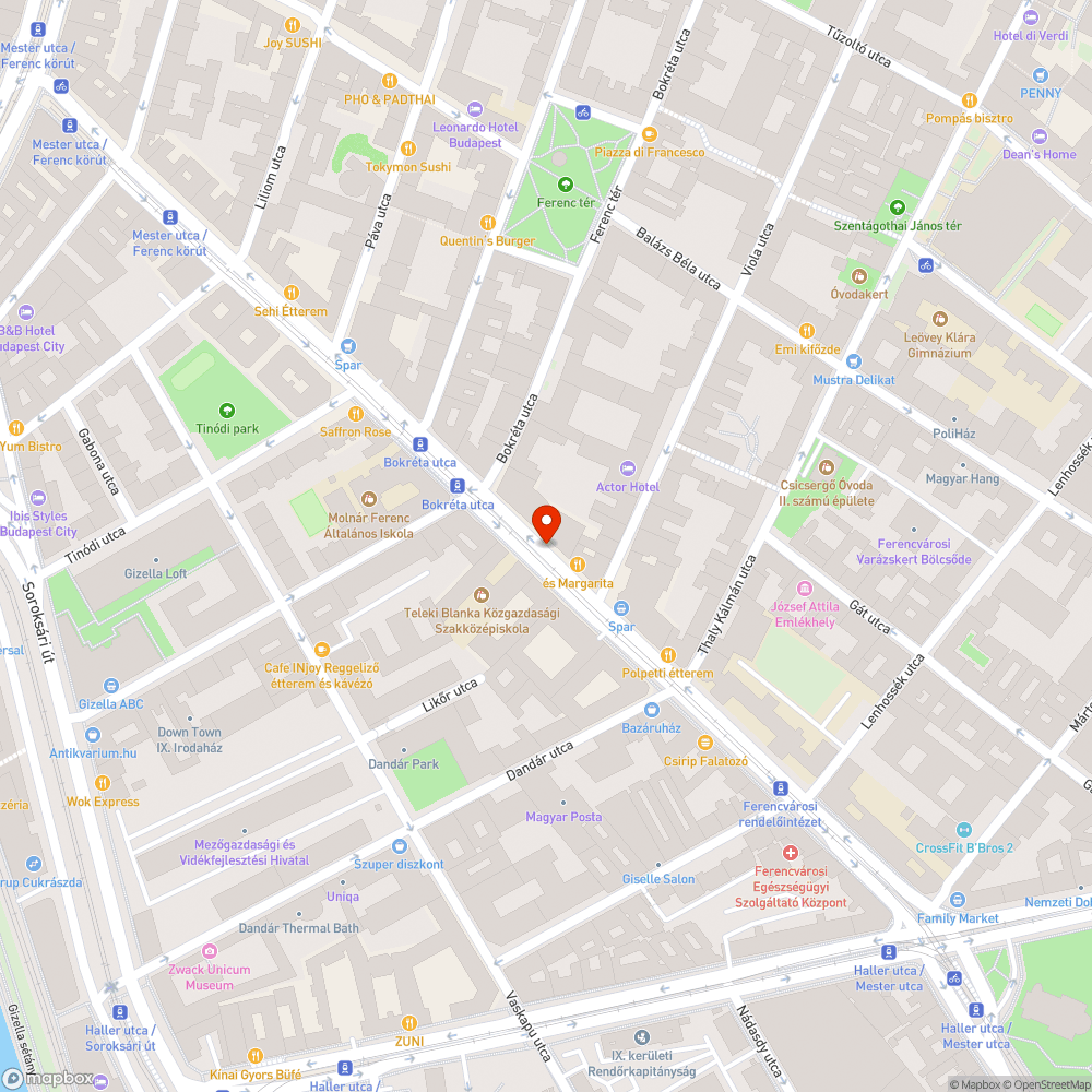 Elhagyott autó bejelentés helye