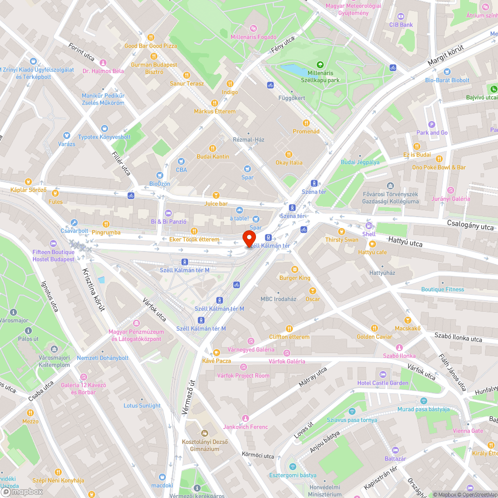 Széttört kuka a Széll Kálmán téren bejelentés helye