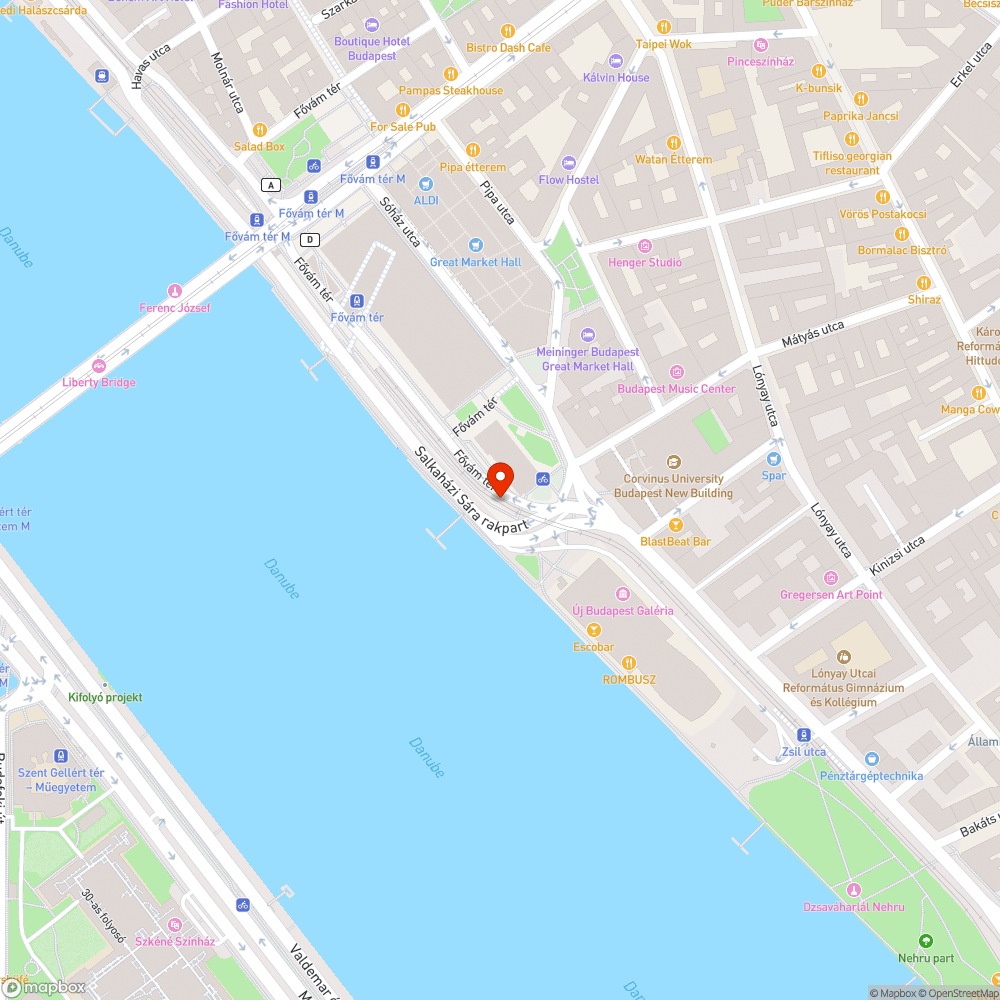 Összefújt falak a Fővám térnél bejelentés helye