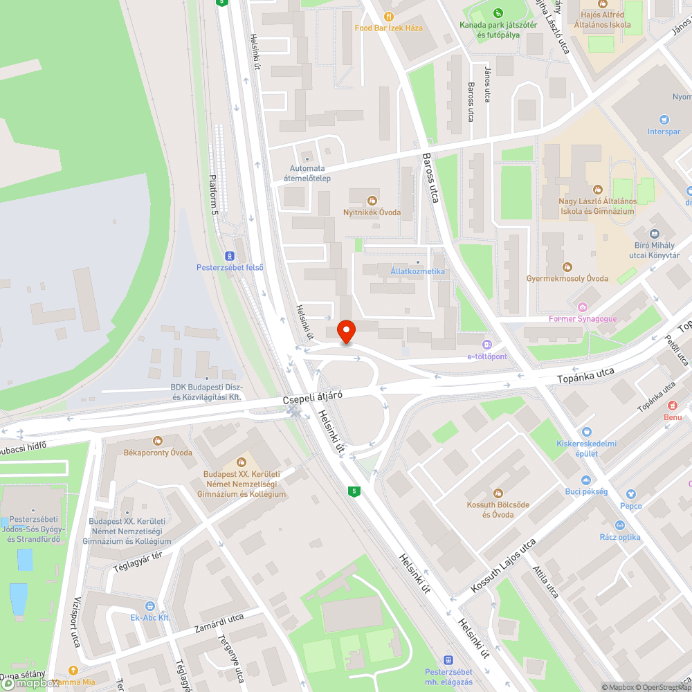 Hiányzó fák bejelentés helye