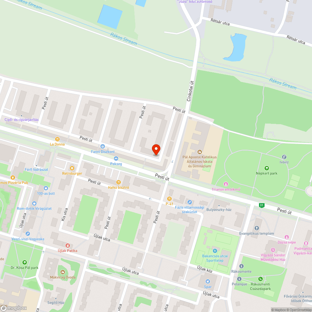 Elhagyott autó bejelentés helye