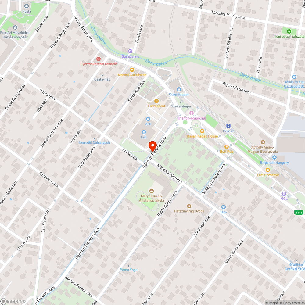 Kiégett lámpa bejelentés helye