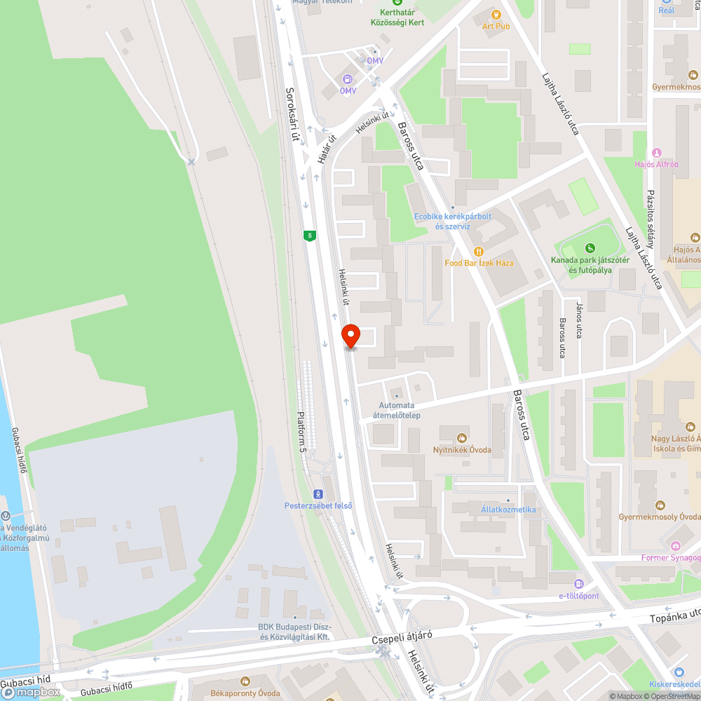 Kátyú bejelentés helye