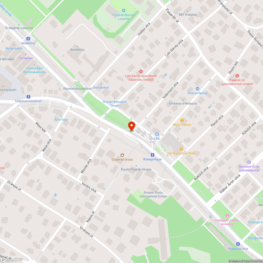 Kerékpáros átkelő bejelentés helye